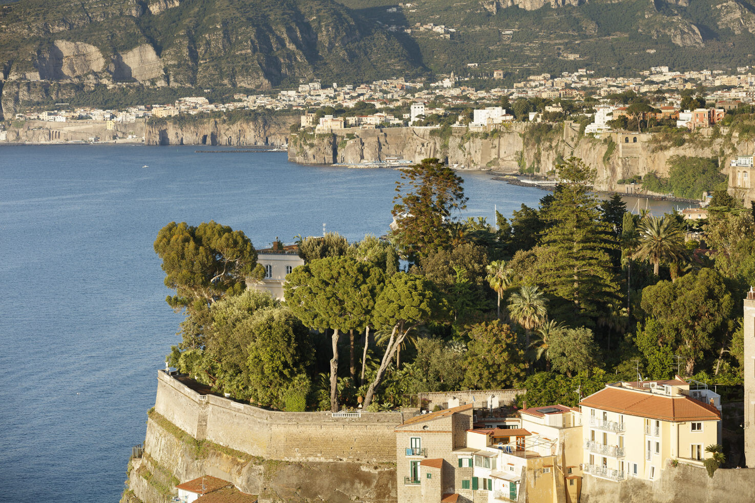 Aerial view of Villa Astor in Sorrento