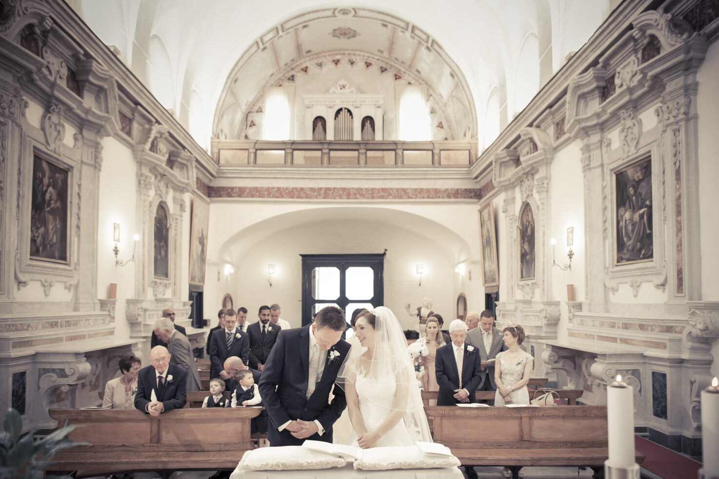 Catholic ceremony in San Francesco church, Ravello