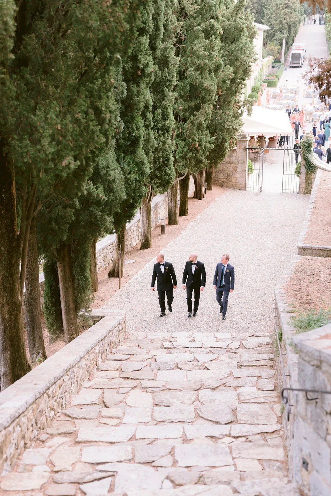 Groom arriving at the ceremony