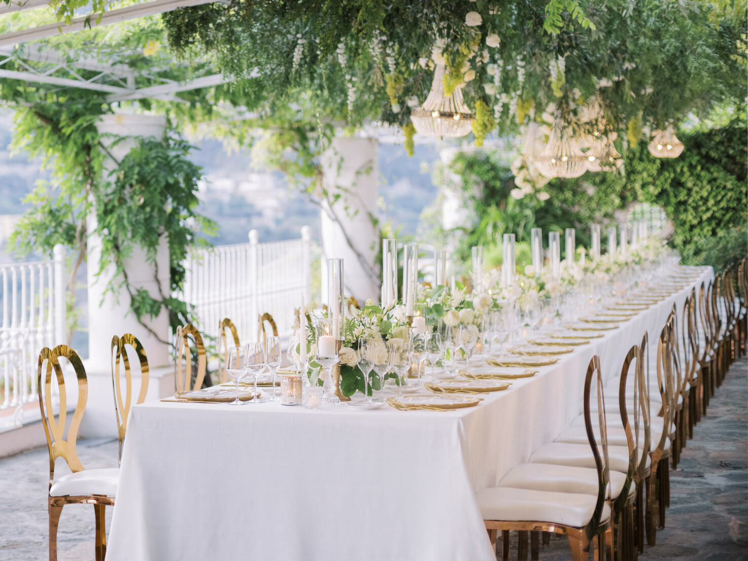 Wedding reception at Villa Oliviero
