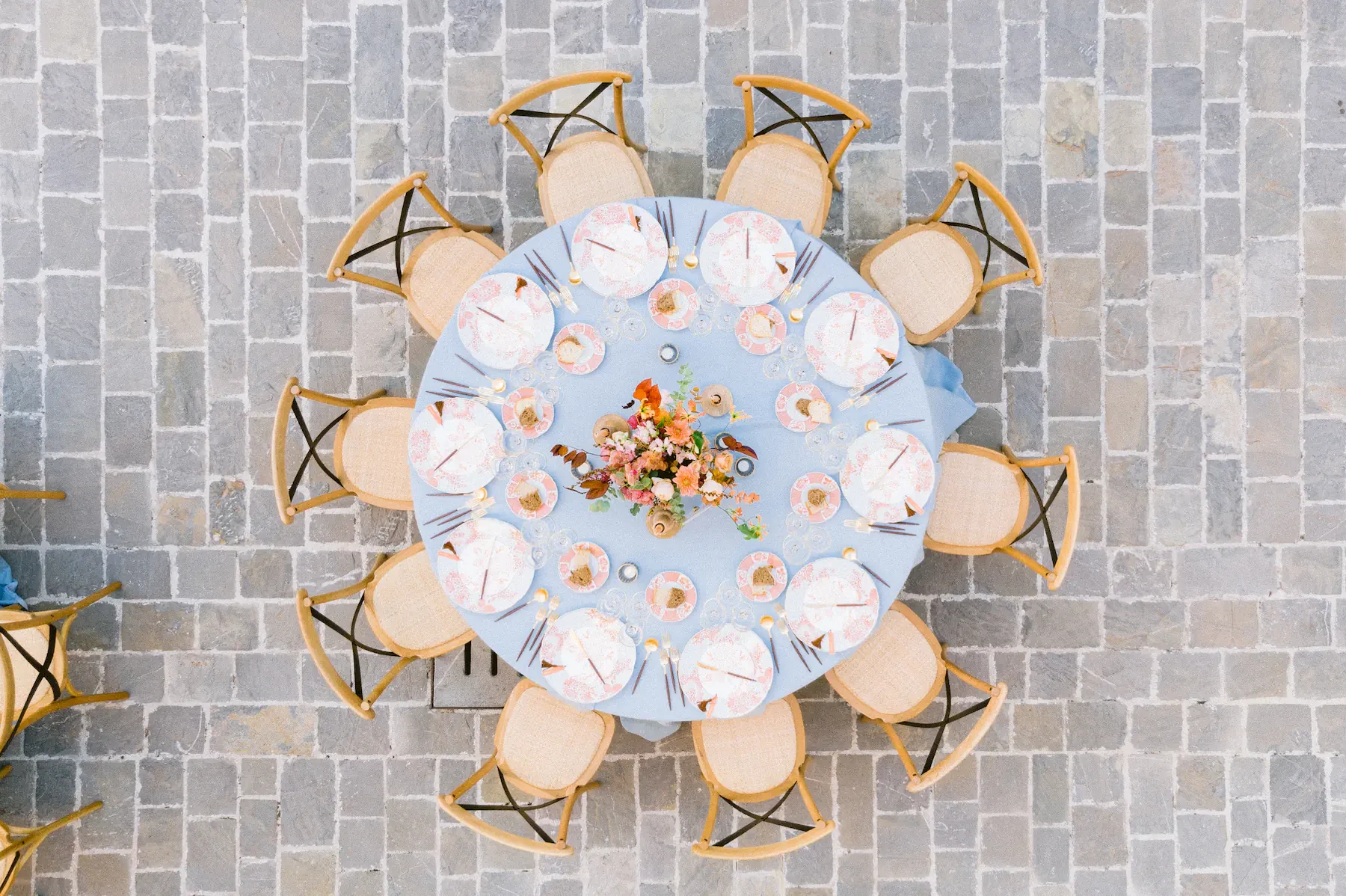 Round table for wedding reception