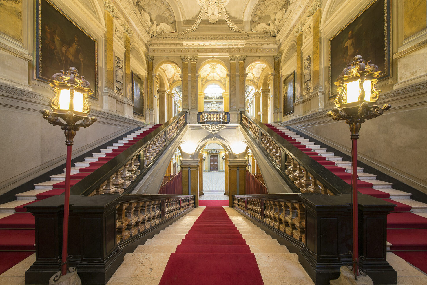 Monumental staircase at Villa Erba