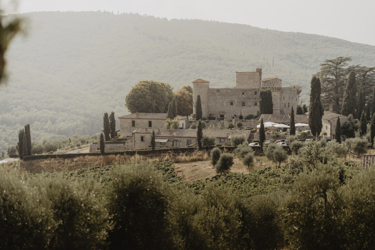 Panorama of Castello di Meleto