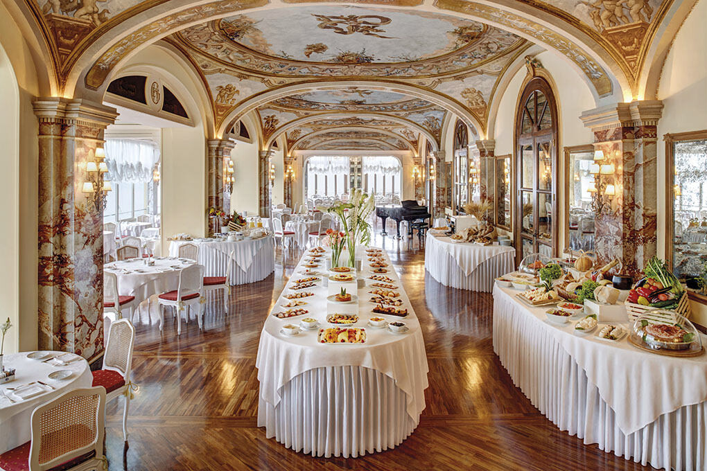 Breakfast buffet at Hotel Excelsior Vittoria