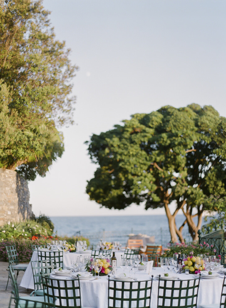 Tables for reception at Imperiale Hotel