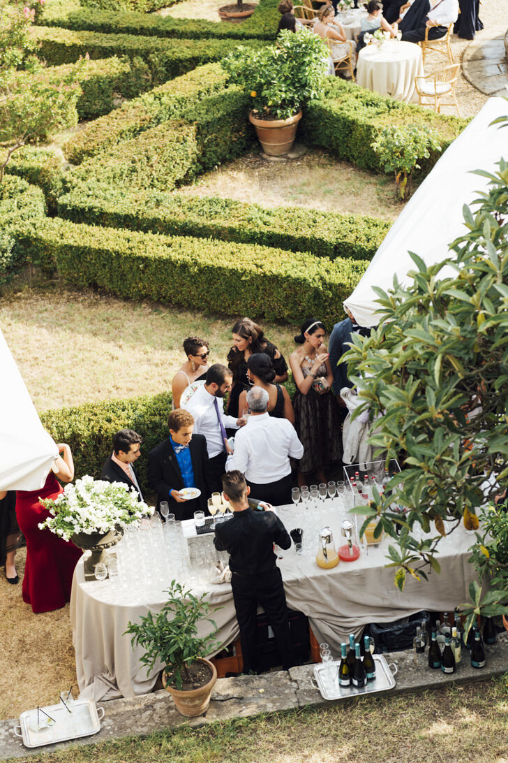 Wedding cocktail at Villa di Maiano