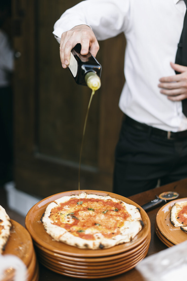 Pizza for Italian rehearsal dinner