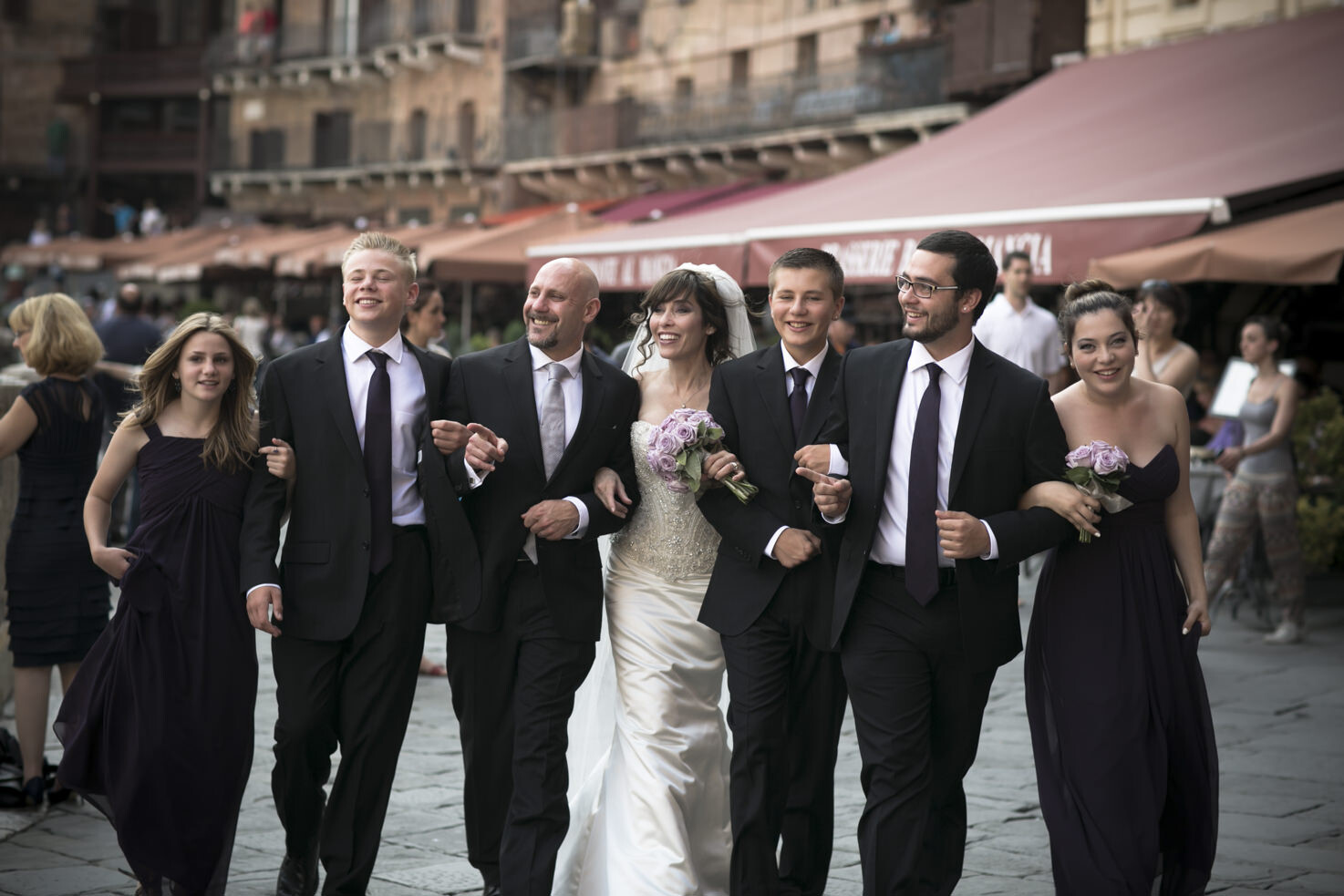 Bridal party in Siena