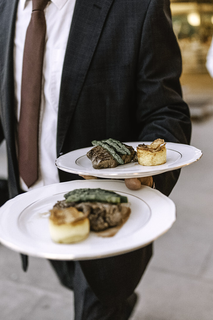 Main course with meat
