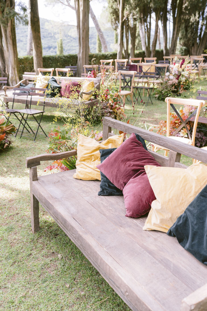 Bench for outdoor ceremony