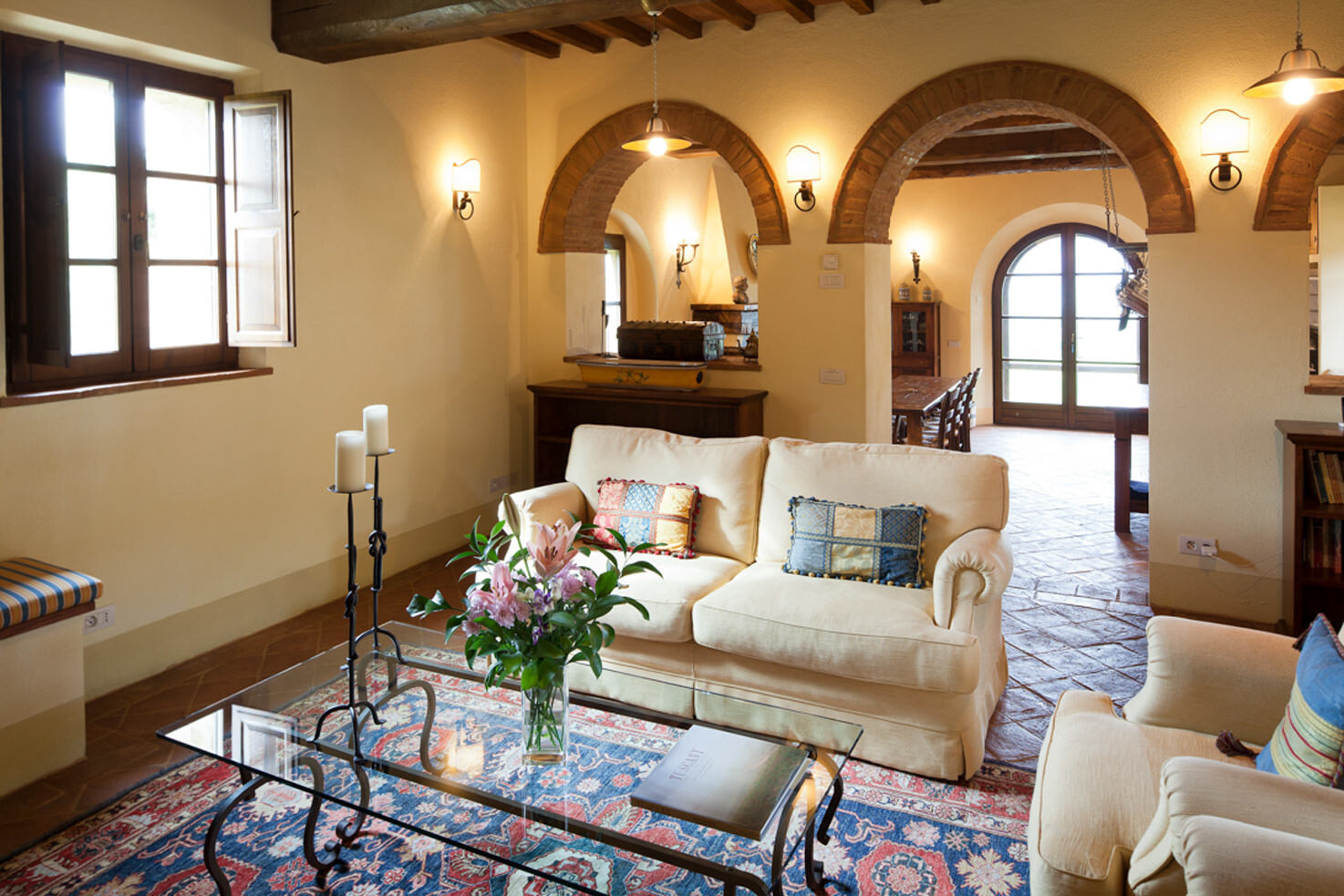 Interior of one of the village houses
