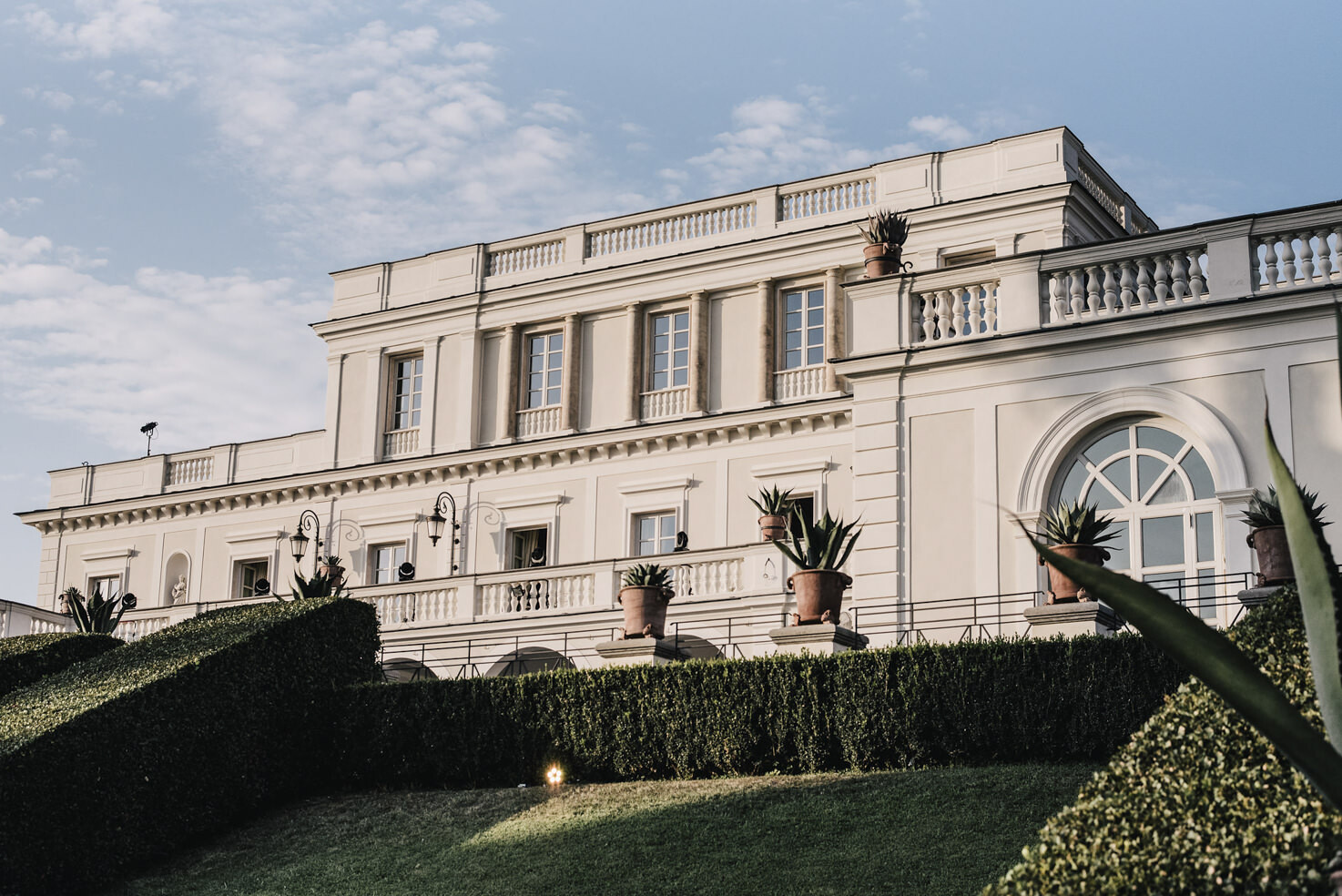 Façade of Villa Miani in Rome