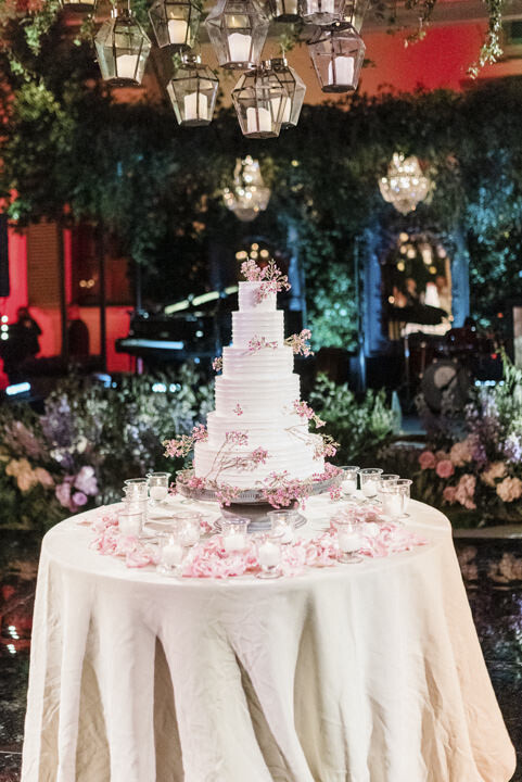 Wedding cake for reception in Italy