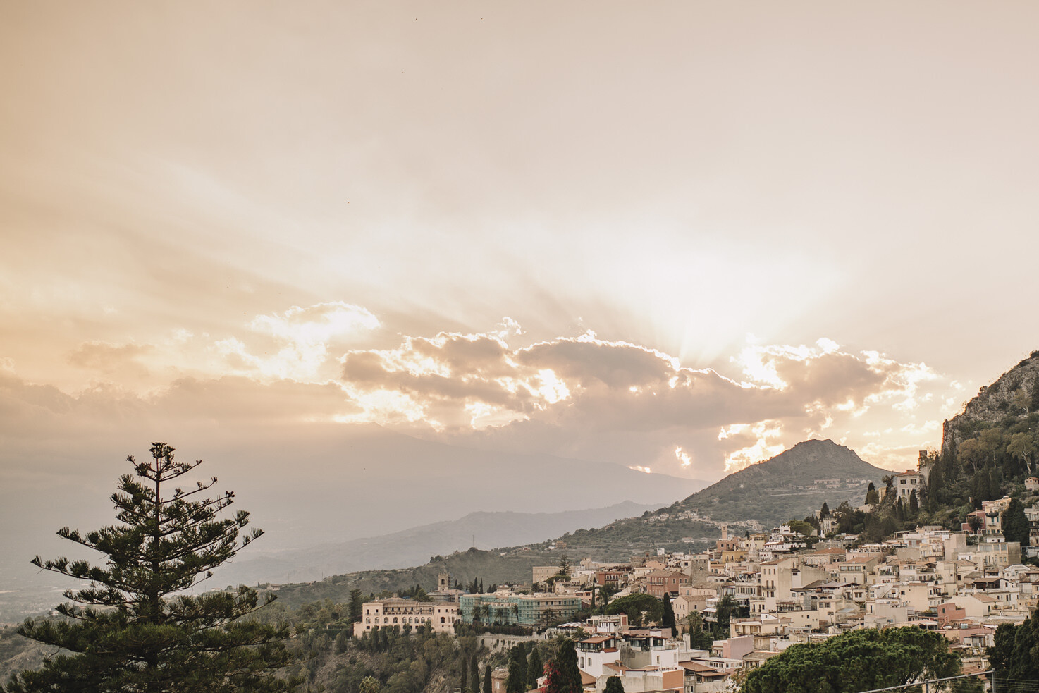 Panorama of Mount Etna in Sicily