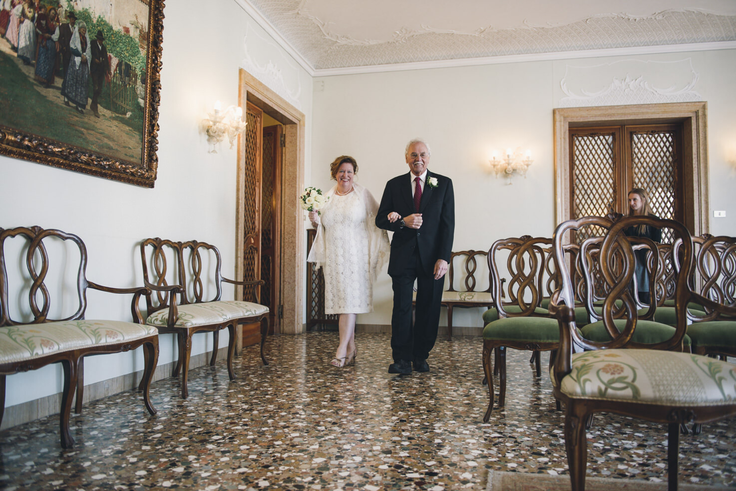 Arrival of the bridal couple