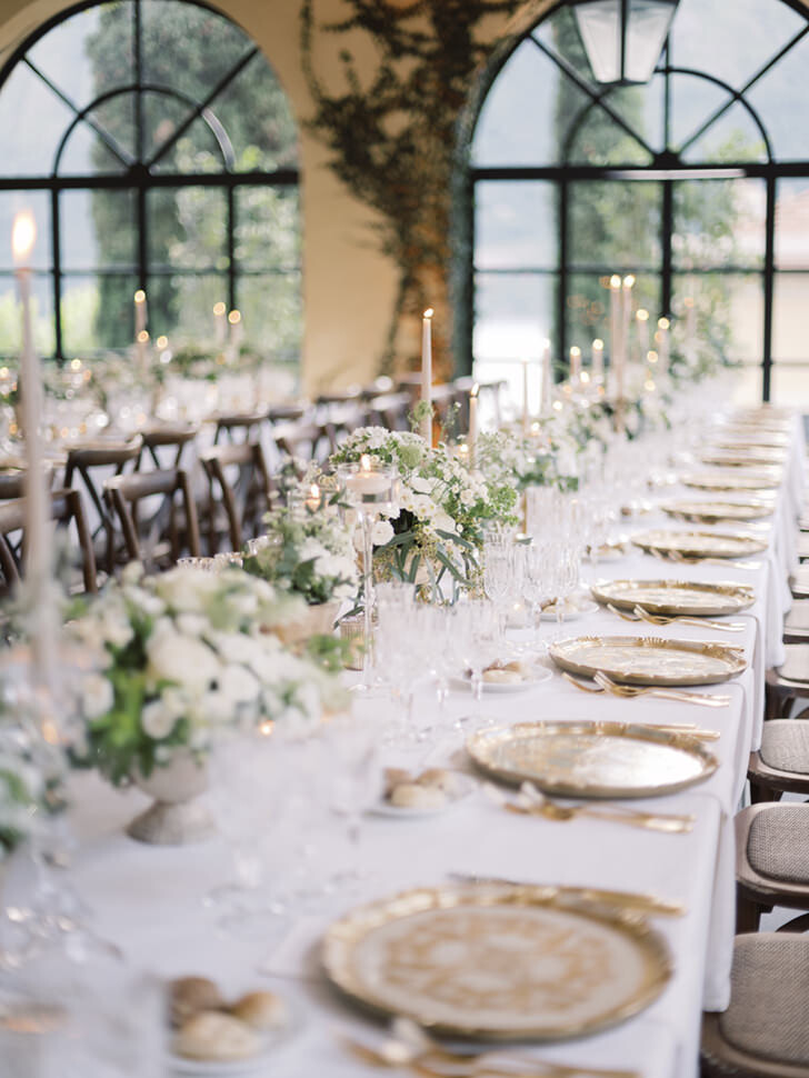 Wedding banquet at Villa del Balbianello