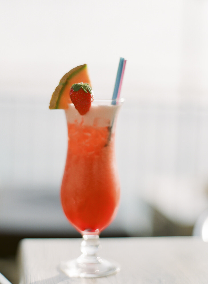 A drink by the sea